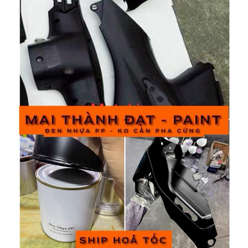 Màu Sơn Đen Nhựa PP Cao Cấp , ko cần pha cứng ( Sơn Oto Xe Máy )Đóng gói tuỳ chọn