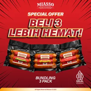 [BELI 3 LEBIH HEMAT] MIASSO - Mix Variant Premium Sausages Sosis  Makanan Halal Frozen Food Daging Sapi