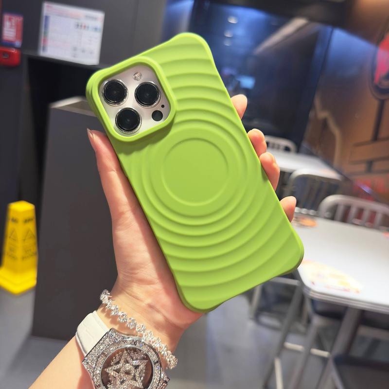 Vỏ ốp iPhone silicone lỏng vân sóng gợn mới, tối giản sành điệu – Ôm khít cho iPhone 11/12/13/13 Pro/14/14 Pro Max/15/15 Pro Max/16/16 Pro/17/17 Pro Max