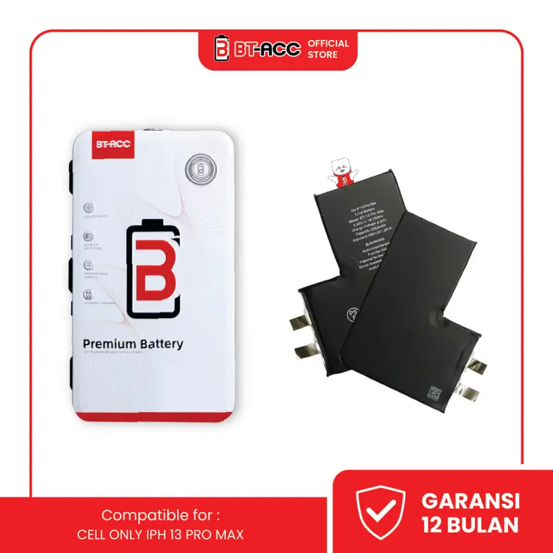 BT-ACC Baterai Batre Batrai For Cell Only iPhone 13 Pro Max With 4352mAh / Tanpa Soket (Unfinish)