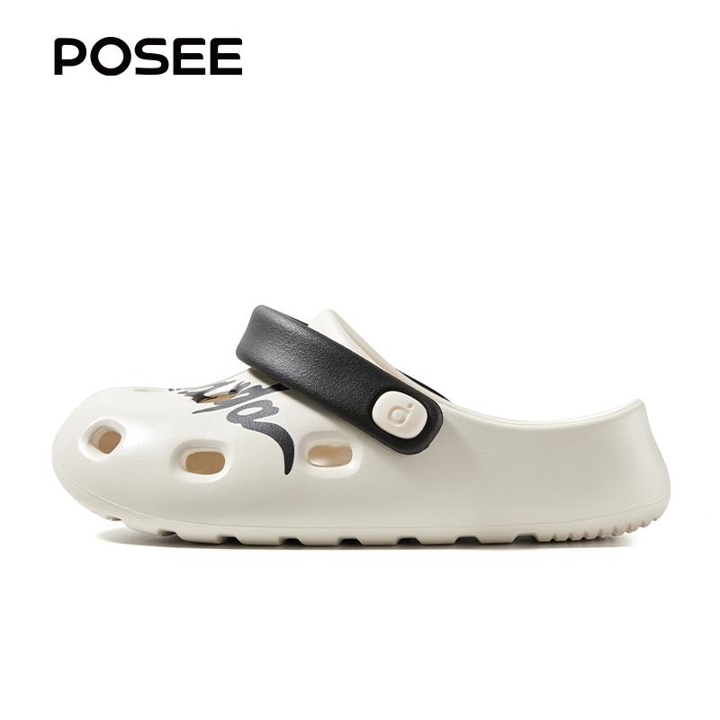  【Livestream POSEE Gấu trúc đến rồi DéP Đồng Đế Bằng Sandal lỗ Chống trượt Thoáng khí Thoải mái Tiện lợi Ngoài trời Bãi biển Đi dạo Cặp đôi Nam nữ Thể thao Thú vị Hoạt hình Dễ thương 2024 Hàng mới P2247518 