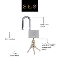 Gambar Gembok - Padlock SES BS 601 BH - 60MM ( Leher Panjang ) - Satin Nickel dari SES Official Store Kota Administrasi Jakarta Utara 3 Tokopedia