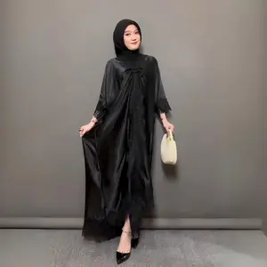 CLOTIVA Kaftan Wanita Cradenza Silk Mewah Muslim Lebaran Formal Gamis Nyaman Panjang Dress