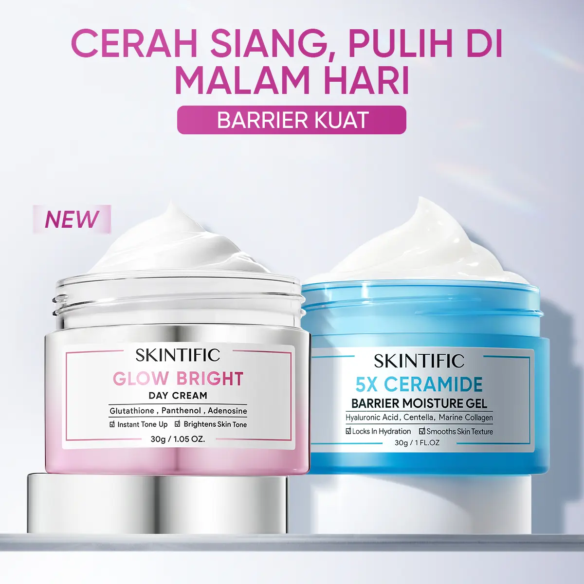 5X Moisturizer + Glow Bright Day Cream