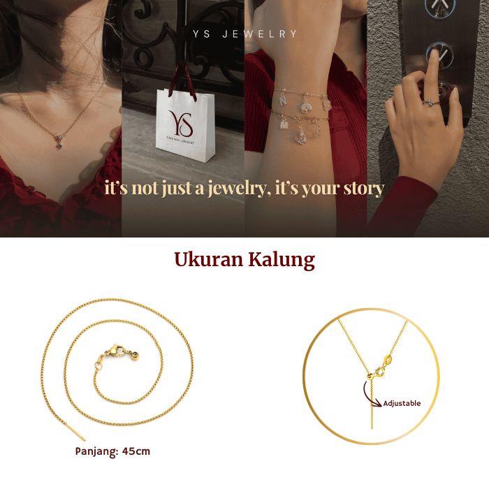 YS - Initial Necklace/Bracelet Kalung Gelang Inisial Alphabet Titanium Anti Karat YS - Initial Necklace/Bracelet Kalung Gelang Inisial Alphabet Titanium Anti Karat