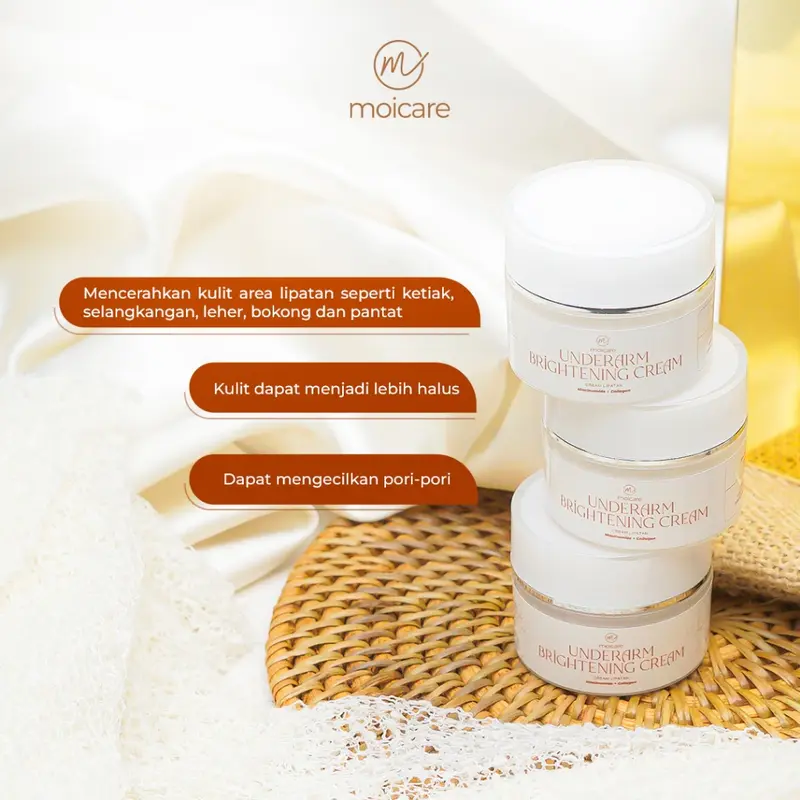 Moicare Cream Underarm Pencerah Ketiak Selangkangan Lipatan Extra Niacinamide & Collagen 1