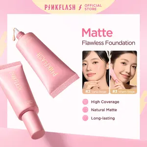 [Official] PINKFLASH #OhMySelf Natural Super Matte Kontrol Minyak Foundation Tingkat Koverasi Tinggi Tahan Sepanjang hari -6 Colors PFF03
