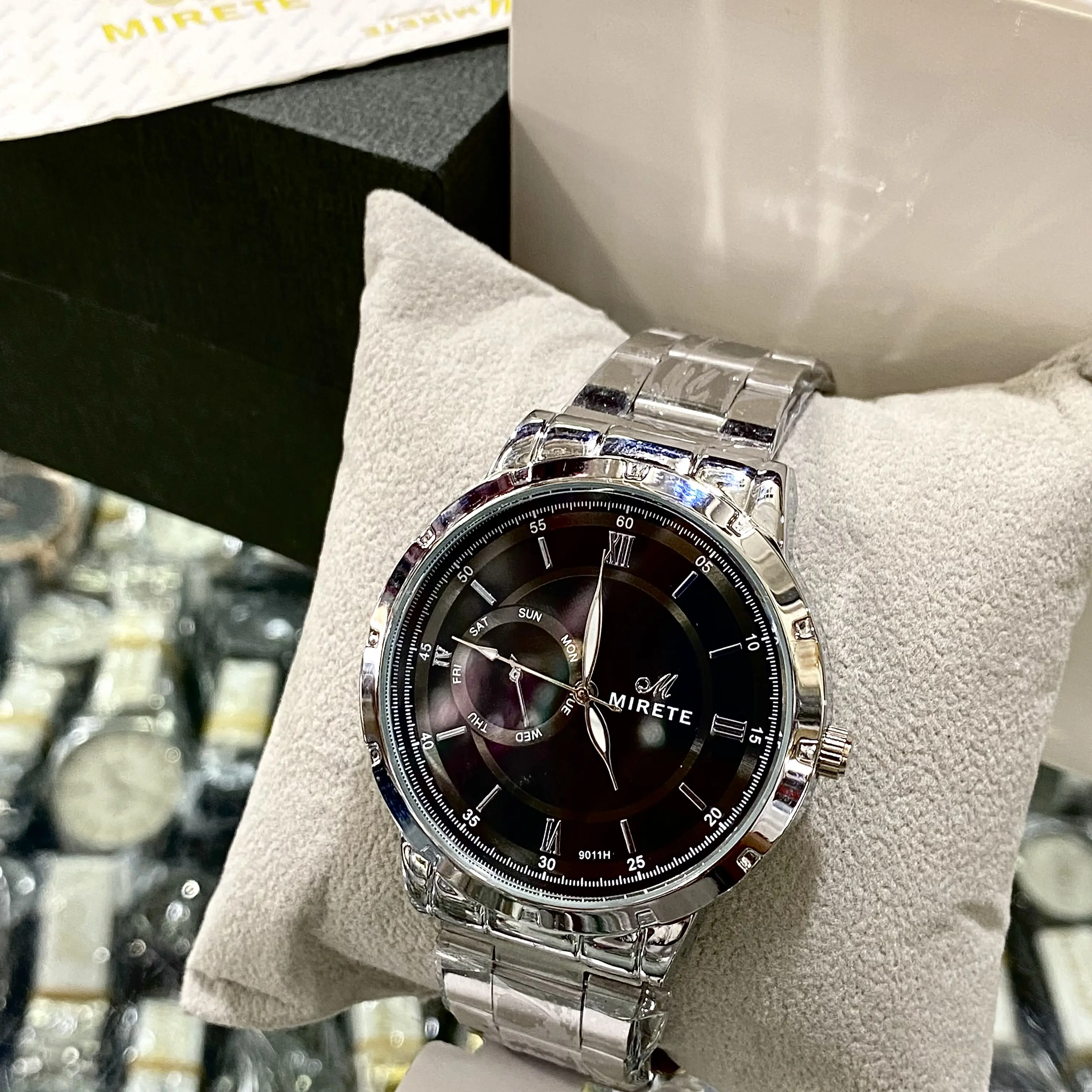 Jam Tangan Pria MIRETE Original 100% Tahan Air Stainless Steel Analog 9011-H Realpict By Mirete Watch Quartz