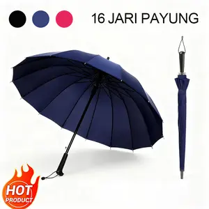 Payung Golf  Payung Polos 16 Jari Premium Rangka Kuat Kokoh