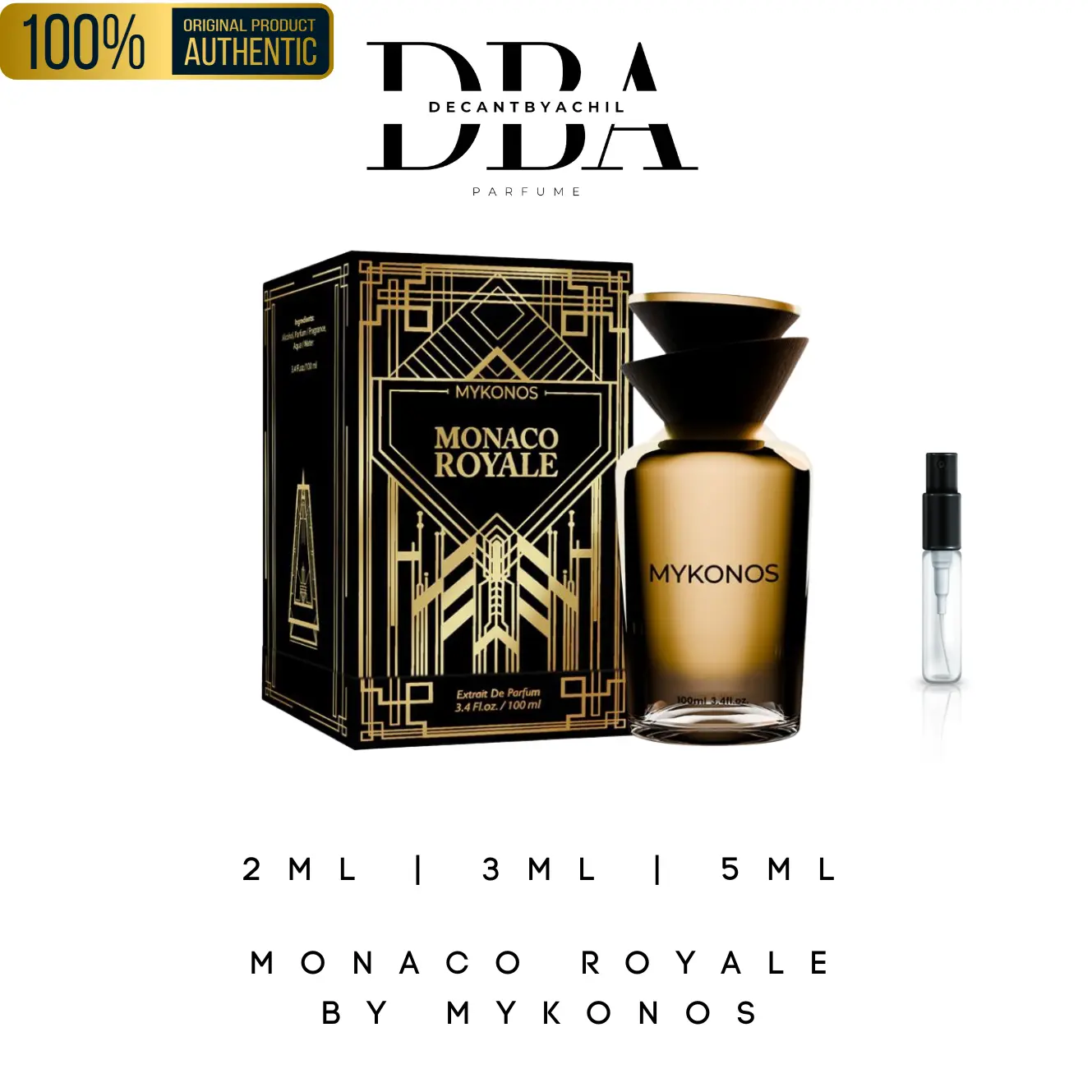 Monaco Royale Mykonos Extrait de Parfume Original - Decant - Travel Size - Tester Parfum Pria