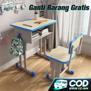 TETE_2 Meja Kursi Anak Lengkap Dengan Set Meja Belajar Anak Yang Ideal Untuk Ruang Belajar Di Rumah Termasuk  Meja Tulis Anak Meja Belajar Anak Dan Paket Meja Belajar + Kursi Yang Cocok Untuk Anak Usia Dini Sampai Remaja