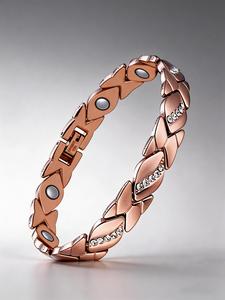 Pulsera de terapia magnética de cobre puro | Alivio elegante para dolor e inflamación | Regalo de cumpleaños para ella