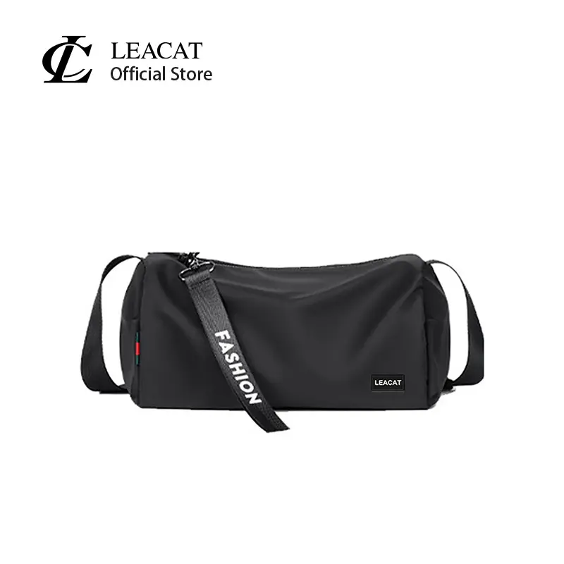Beg Gim, Leacat, Bahan Nilon, Kalis Air, Beg Sukan, Beg Tote Latihan, Kapasiti Besar, Beg Anduh