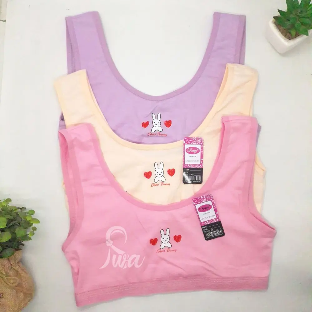 Lutty - 6pcs 3pcs Miniset Anak Remaja Bahan Katun Usia 9 - 13 Tahun / Miniset Anak Karakter Lucu