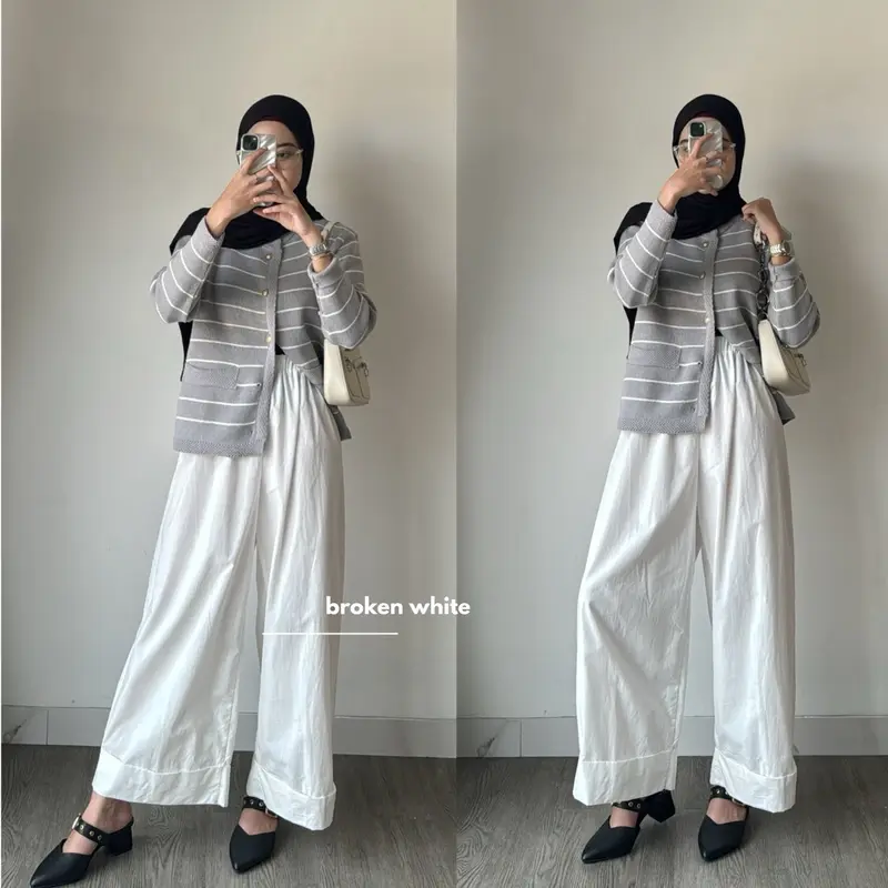 WIDIE WIDE LEG PANTS by Leody || kode (1699) ||celana wanita panjang kulot katun 6