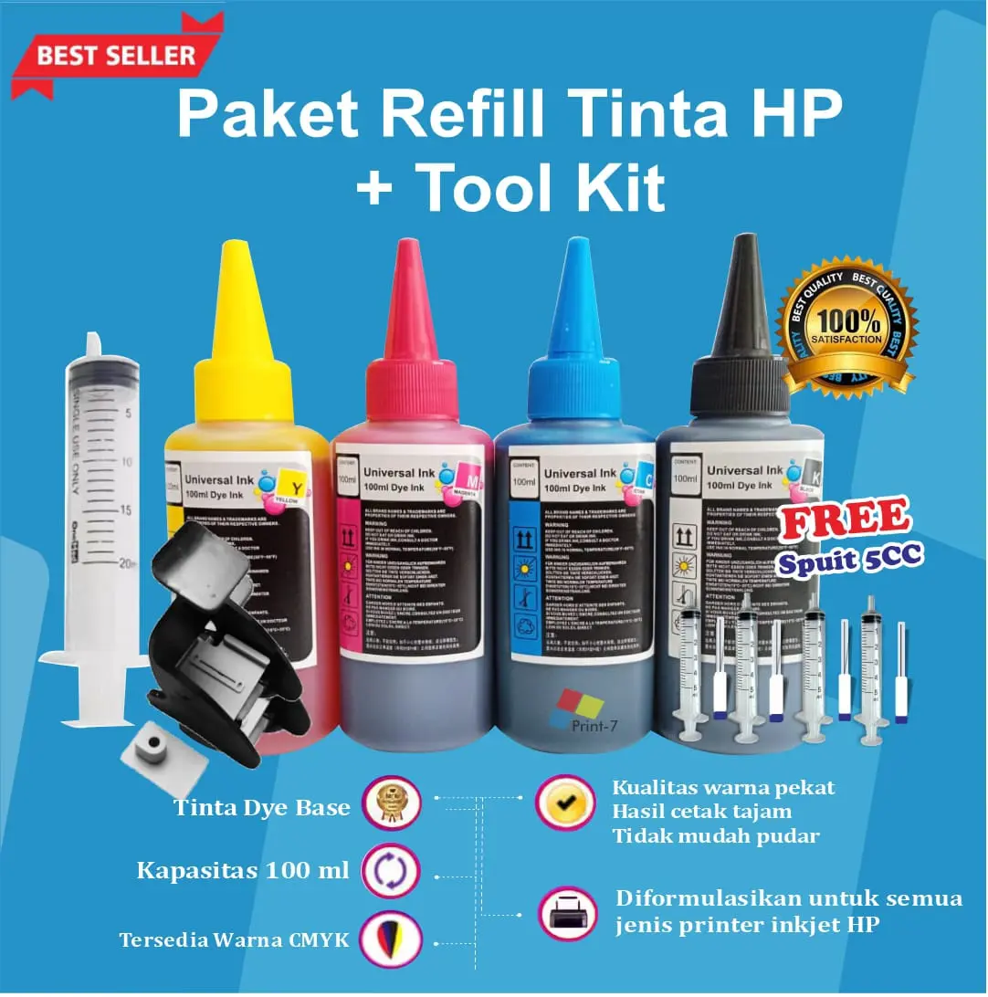 Paket Refill Tinta Printer HP 2135 2335 2336 2337 2775 2776 1515 1510