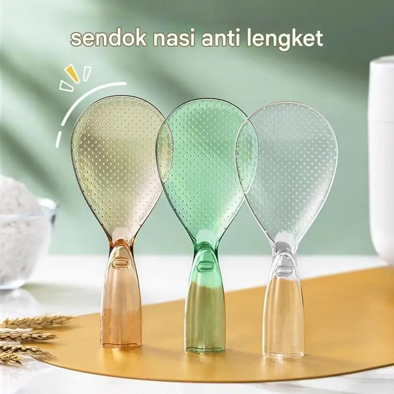 Sendok nasi anti lengket sendok nasi penanak nasi rumah tangga dapat menahan sekop nasi anti lengket artefak sekop transparan