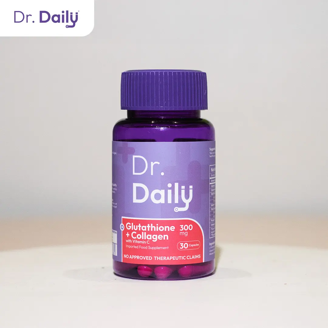 what is side effect of glutathione Dr. Daily Glutathione + Collagen with Vitamin C | Sodium Ascorbate, Marine  Collagen | Skin Elasticity, Lightening, Anti-Aging