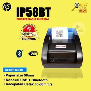 Printer Thermal Kasir 58mm Bluetooth Unicorn PI58-BT / PI58BT / PI-58BT RJ11