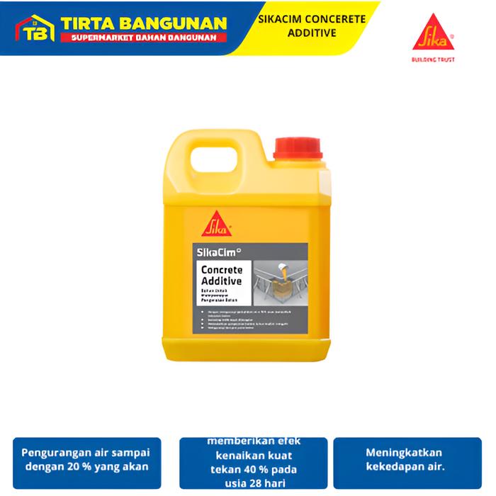 Gambar SIKA SIKACIM CONCRETE ADDITIVE OBAT COR BAHAN TAMBAHAN UNTUK MORTAR PENGERAS COR BETON 900 ML dari Tirta Bangunan Kota Depok Tokopedia
