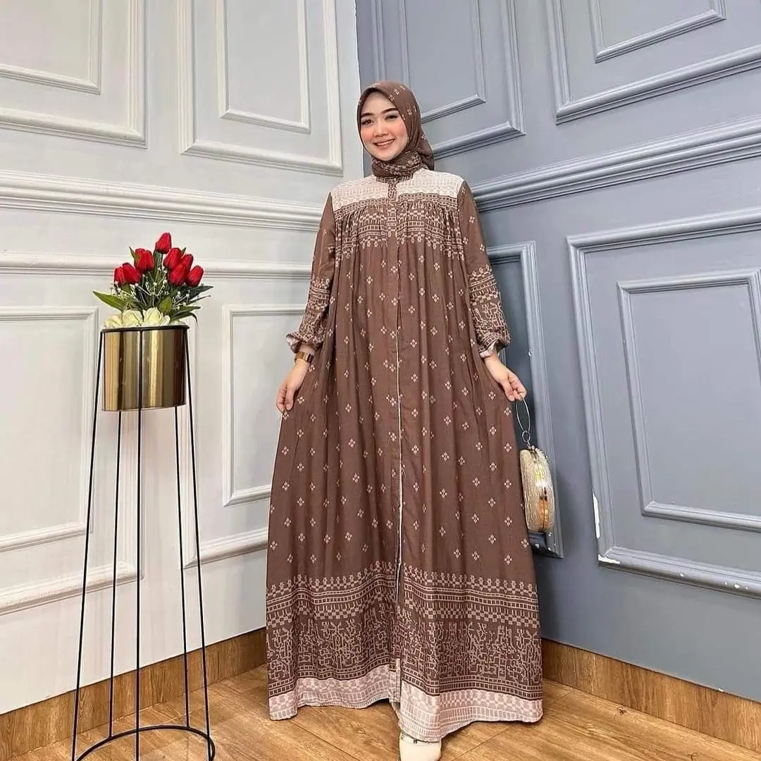 Gamis set hijab Lavanya motif tebaru gamis lebaran viral jumbo