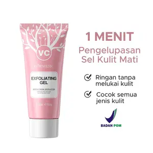 [BPOM] Scrub Wajah Exfoliating Gel 60g - Pembersih Wajah Lembut Mengangkat Sel Mati & Mencerahkan Kulit Tanpa Iritasi