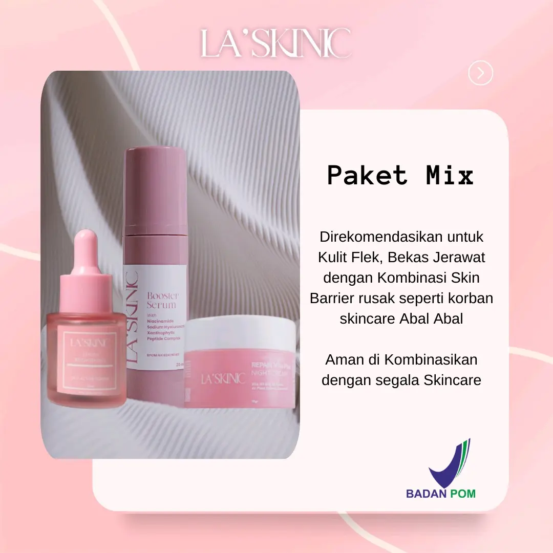 LA’SKINIC Paket Mix Untuk Korban Skincare Abal Abal, Repair Skin Barrier