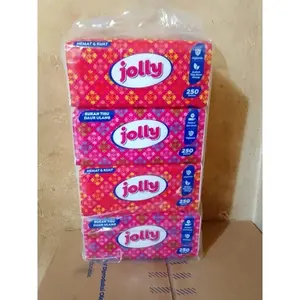 [ Promo ] Jolly Tisue Besar 250 Helai 2 Ply Paket 1 Pack Isi 4 Pcs Hemat & Kuat untuk Kebutuhan Sehari-hari