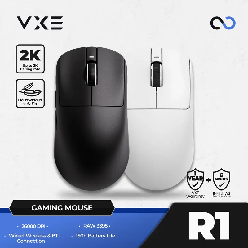 VGN VXE R1 2K Wireless Light Weight Gaming Mouse 0