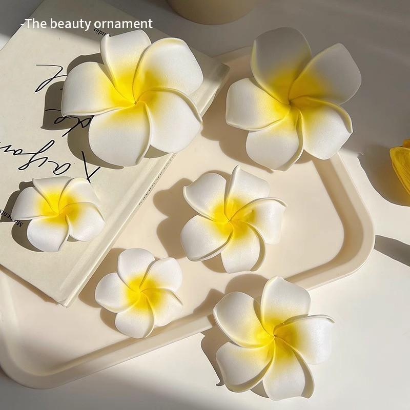 Product Introduction of flower Kembo ja  Simulation plumeria hairpin beach holiday hair side clip flower hairpin hairpin hair accessories jepitan rambut 0