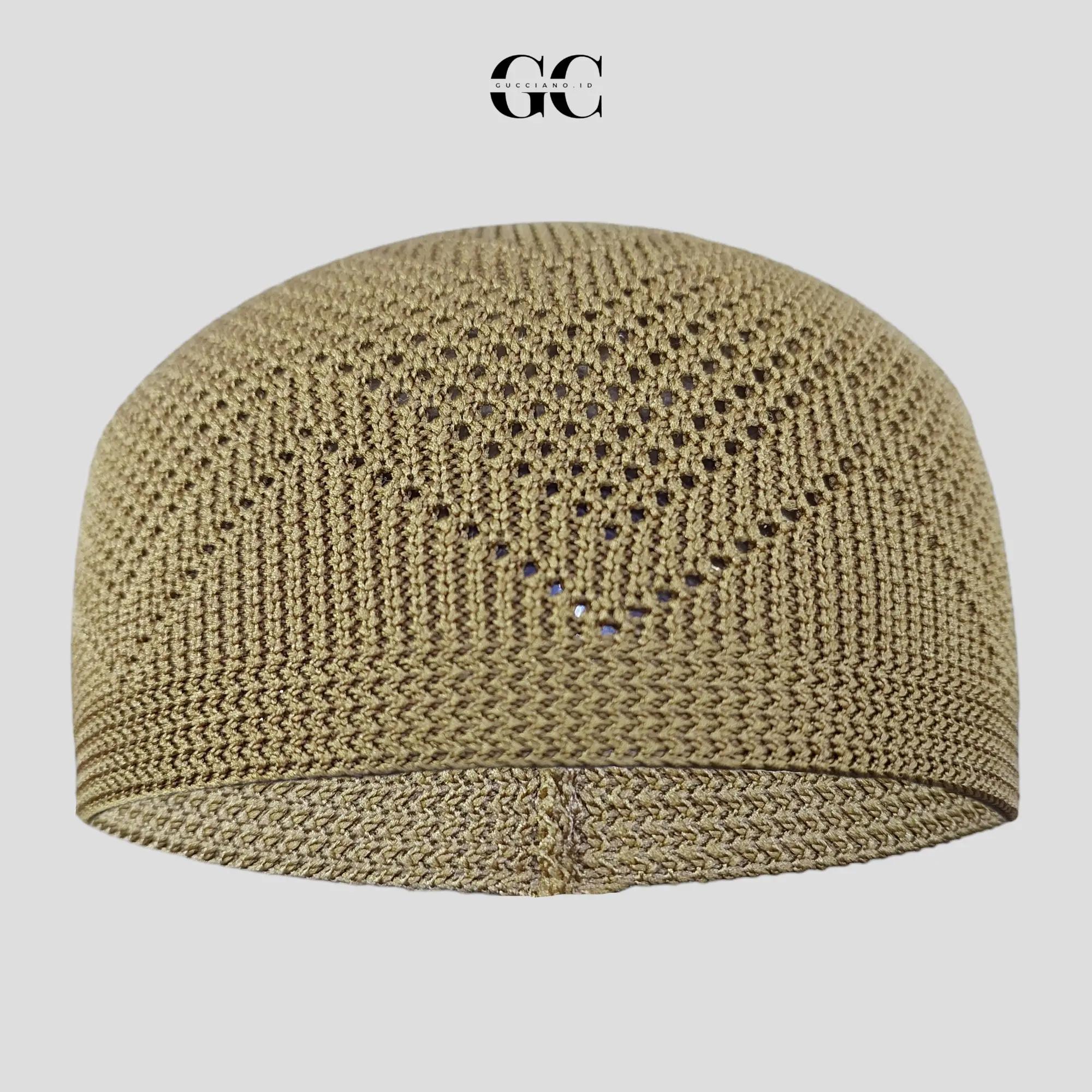 Gucciano Peci Rajut Mercan Benang Katun Poly Motif Zigzag Ukuran Pria Dewasa Muslim Kopiah Songkok Haji
