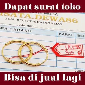 tebus murah anting emas muda dapat surat toko