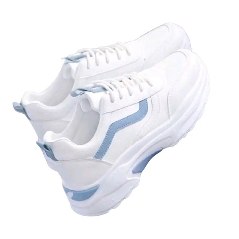 ONYOSTORE-Sepatu Sneakers Wanita COEK Terbaru Elegan Casual Sport Kasual Putih - Olahraga, Shoes, Cewek Karet Hitam 0