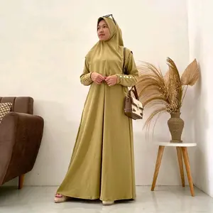Gamis Set Hijab Syari Terbaru Model Inara Bahan Knit Premium  Nyaman Dress Fashion Muslim Kekinian  Cantik Gamis   Panjang Wanita  Mewah Remaja Setelan  Ibu Menyusui Elegant S maryam gamis mastani india Twill Traditional