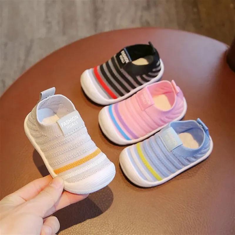Product Introduction of Anti-skid toddler shoes, comfortable for kids and babies, for girls and boys, solid color, fashion, breathable mesh shoes, soft soles, lightweight shoes, shoes socks, for 0-2 years soft sole shoes 12