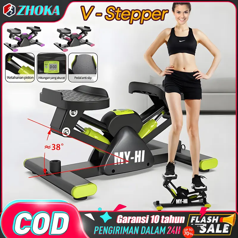 【MY-HI】ZHOKA Stepper Mini Stepper V stepper Alat Fitness Olahraga stepper olahraga stepper exercise mini stepper alat Air Climber Steper Climber Walker Glider Gym Alat Olahraga Fitness Stepper Alat Fitness Olahraga Stepper Penurun Berat machine workout