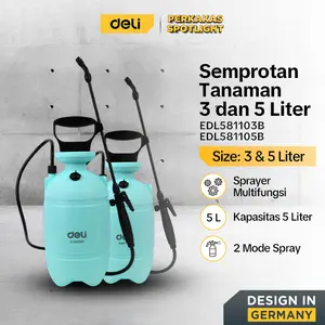 [NEW DESIGN] Deli Semprotan Tanaman Berkebun Kapasitas 3 Liter EDL581103B & 5 Liter EDL581105B sprayer Peralatan
