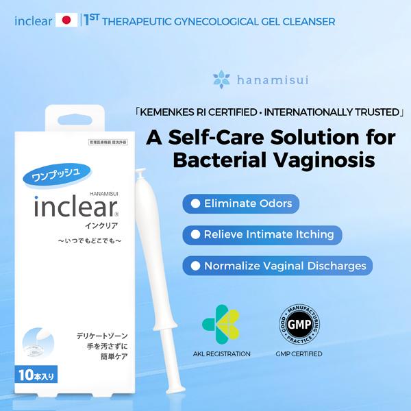 Inclear Gel Kewanitaan – Meredakan Keputihan & Iritasi | AKL Certified |  100% Resmi & Original Jepang - 10 Pcs
