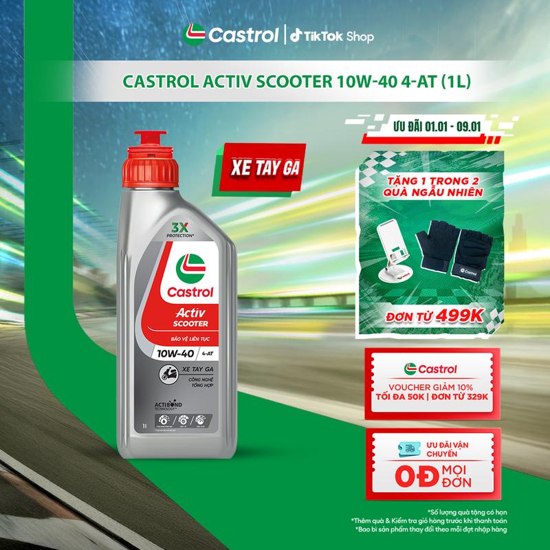  Dầu nhớt xe tay ga Castrol ACTIV SCOOTER 10W-40 4-AT 1L 