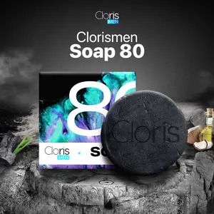 Clorismen Soap 80gr Sabun Multifungsi Pria – Wajah & Badan | Charcoal, Propolis, Coconat Oil | Atasi jerawat wajah & punggung, mengurangi bau badan, Cerahkan & Lembutkan Kulit