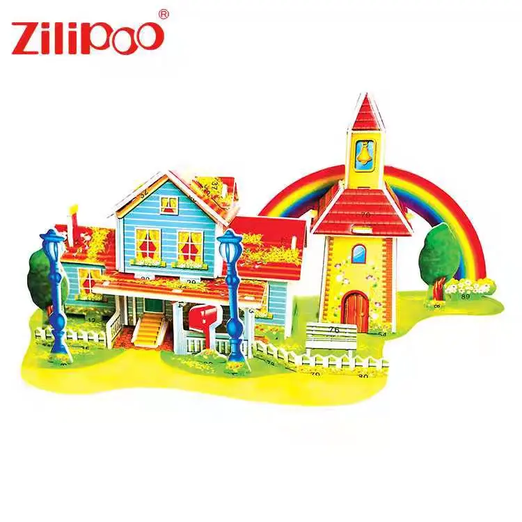 Puzzle 3D Karton Kualitas Premium untuk Melatih Kembang Otak Anak - Toys, Games 3