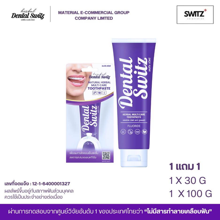 【1 แถม 1】30g + 100g Premium Toothpaste - Dental Switz