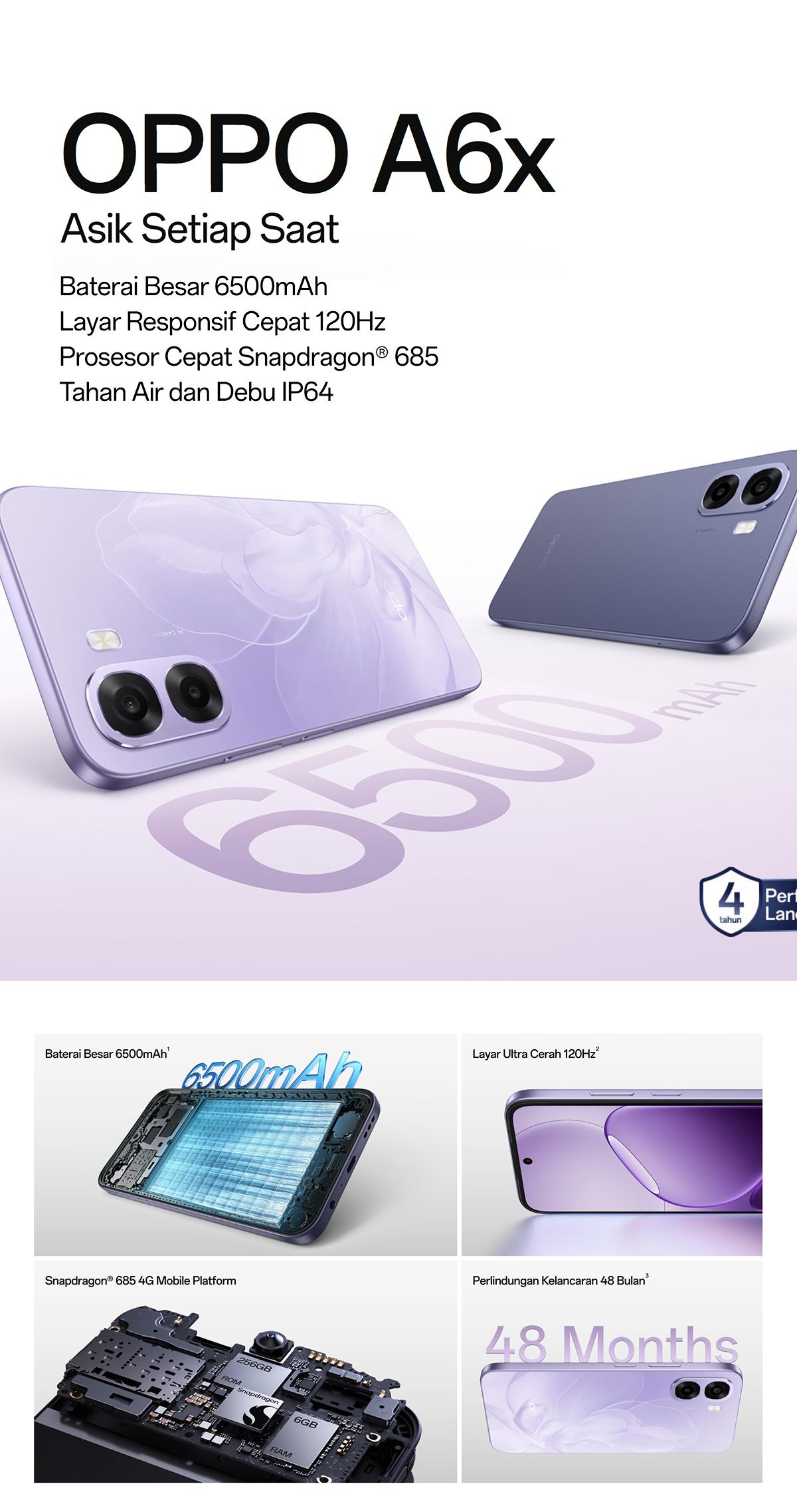 [New] OPPO A6x (4/64GB)(4/128GB)(6/128GB) - Garansi Resmi OPPO Indonesia