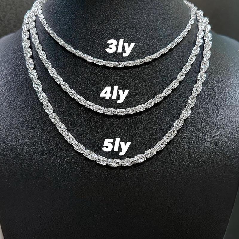 Dây lá xoắn vuông SI KIM tinh xảo 3ly-4ly-5ly Trang Sức phụ kiện cho phụ nữ - Women