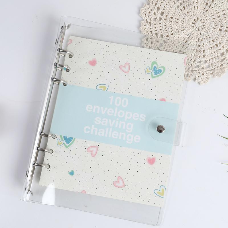 (Ready Stock)Pengikat Penyimpanan Wang, Termasuk 100 Sampul Surat, Sesuai untuk Kit Cabaran Penyimpanan Wang, Buku Cabaran Kertas Alat Tulis Hadiah  Stationery transparent plastic keras untuk tudung Paper 2
