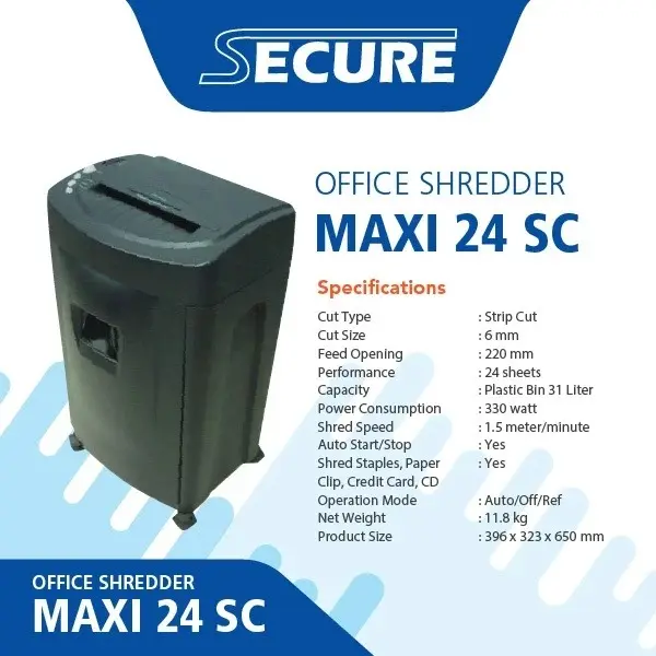 Secure Maxi 24SC Paper Shredder