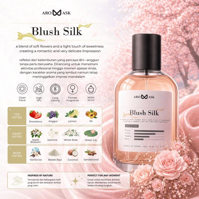 Gambar Aromask Perfume - Blush Silk - Soft Powdery Floral  - 50ml Extrait de Parfum XDP - Unisex Pria Wanita - High SPL Long Lasting dari Aromask Perfume Kota Surabaya Tokopedia