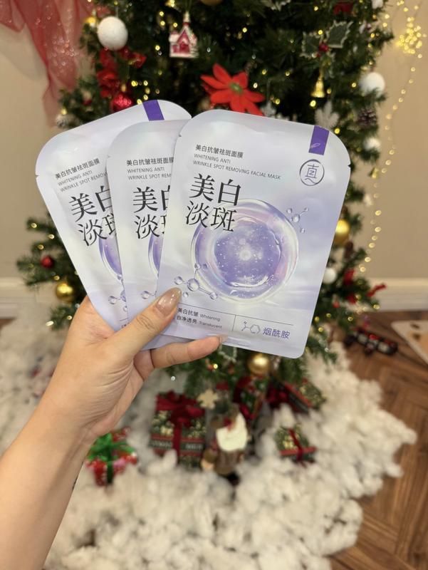  10 Miếng mặt nạ Whitening anti winkle spot removing facial mask 