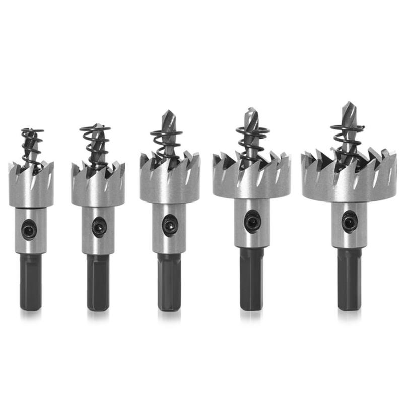 Product Introduction of High-speed Hacksaw Tooth Hole Opener Aluminum Plate Iron Plate Punching Hole Natural Color Drill Bit 16-30mm Tool Set 17