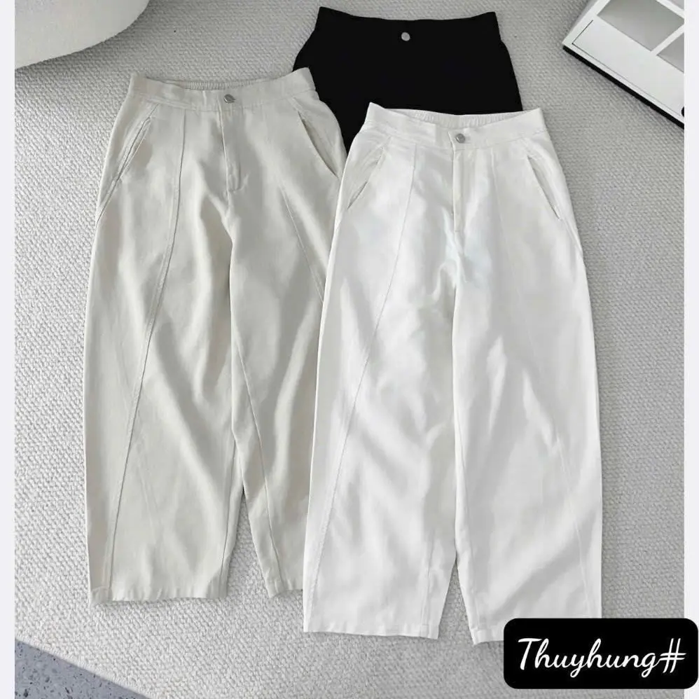 Quần baggy 1 khuy thiết kế lưng cao tôn dáng chất liệu gió kaki loại 1 dày dặn đứng form phối chun sau dễ mặc có túi